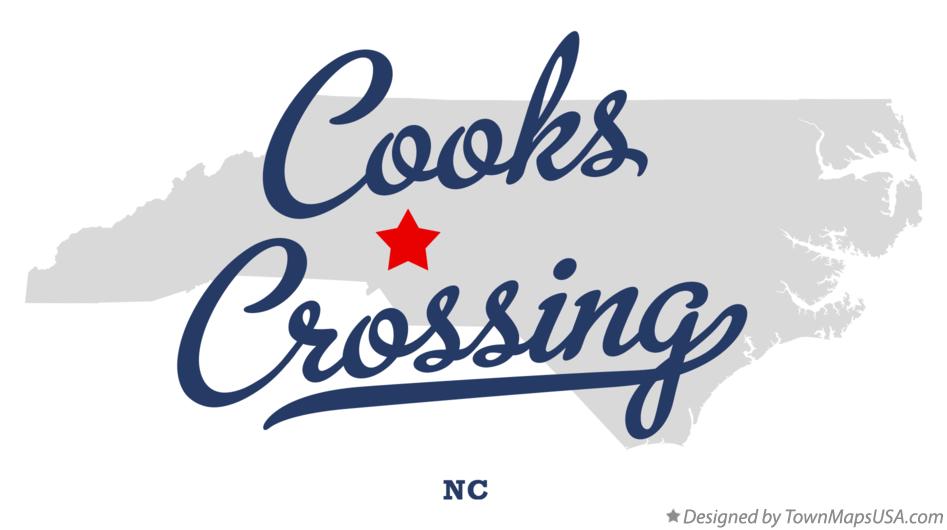 Map of Cooks Crossing North Carolina NC