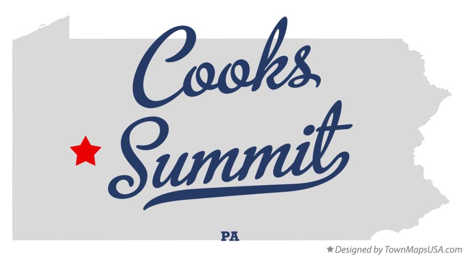 Map of Cooks Summit Pennsylvania PA