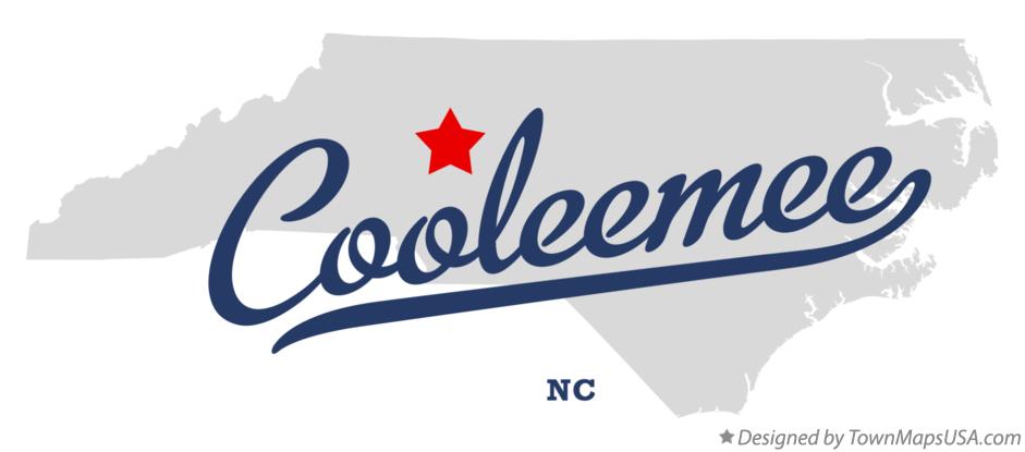 Map of Cooleemee North Carolina NC