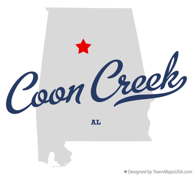 Map of Coon Creek Alabama AL