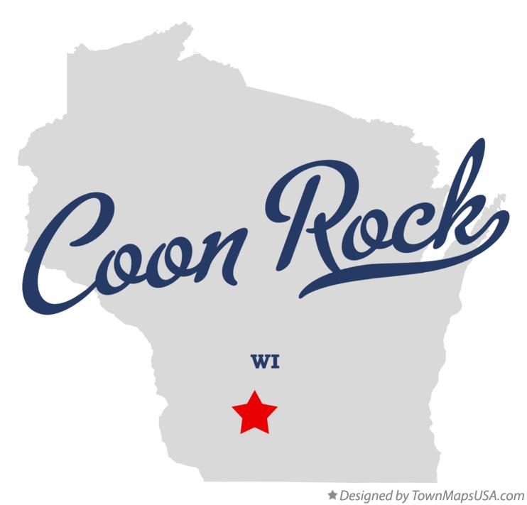 Map of Coon Rock Wisconsin WI