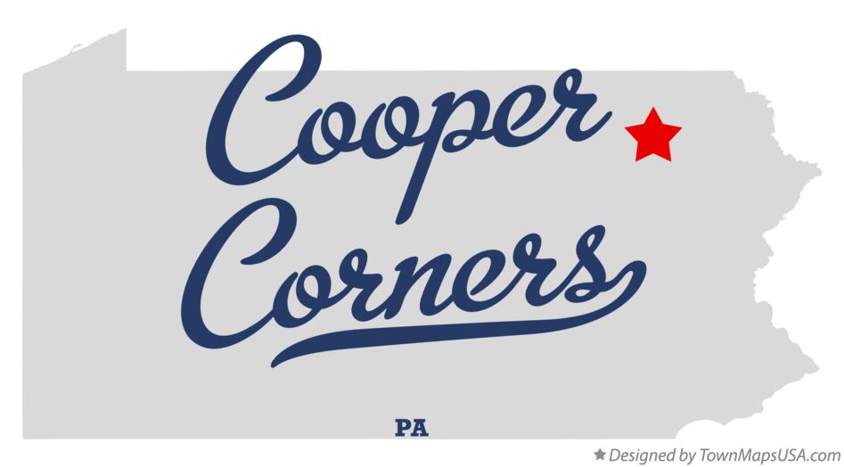 Map of Cooper Corners Pennsylvania PA