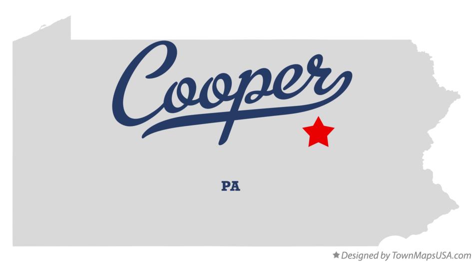 Map of Cooper Pennsylvania PA