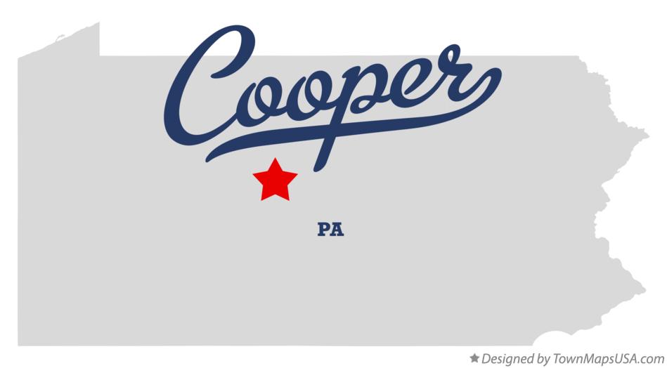 Map of Cooper Pennsylvania PA