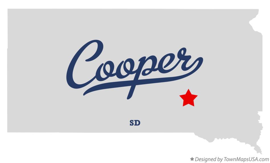 Map of Cooper South Dakota SD