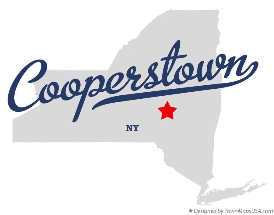 Map of Cooperstown New York NY