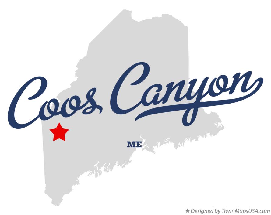 Map of Coos Canyon Maine ME