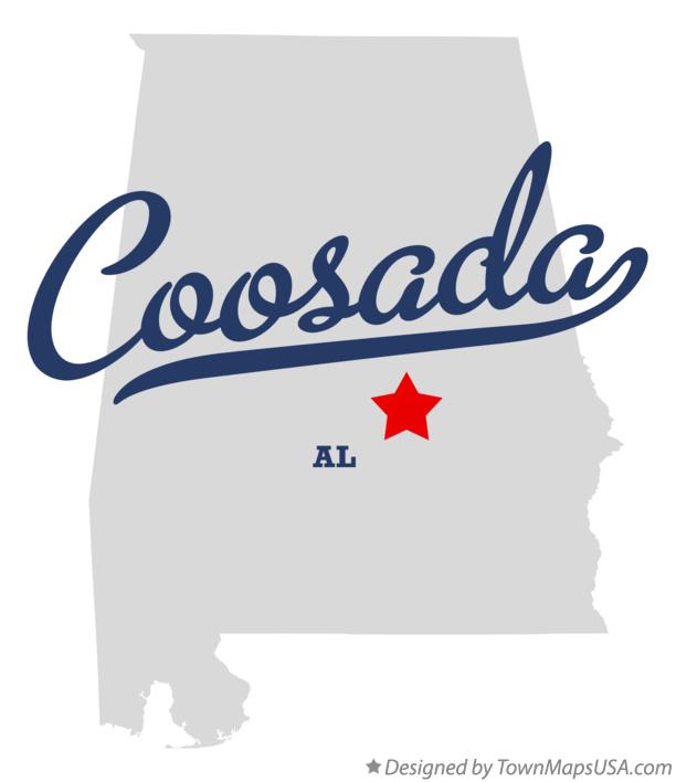 Map of Coosada Alabama AL