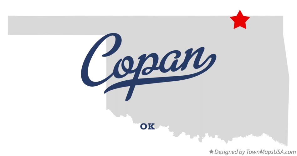 Map of Copan Oklahoma OK