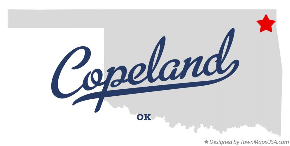 Map of Copeland Oklahoma OK