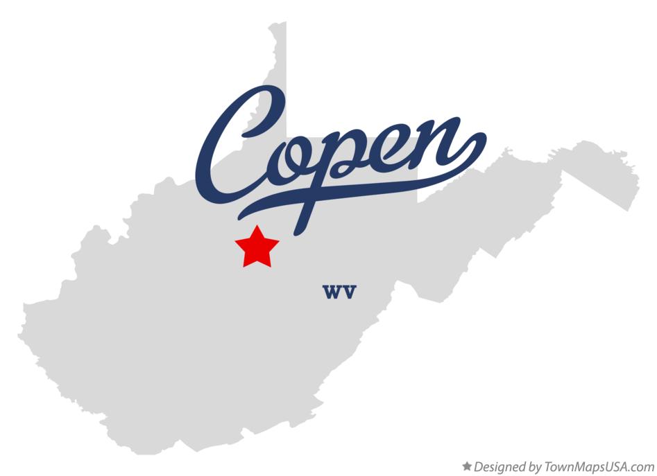 Map of Copen West Virginia WV