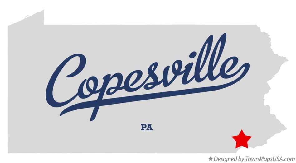 Map of Copesville Pennsylvania PA