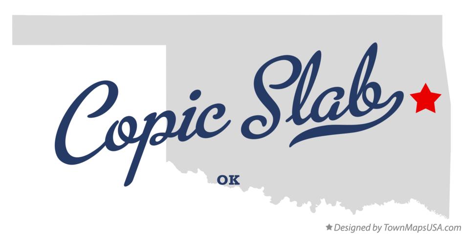Map of Copic Slab Oklahoma OK