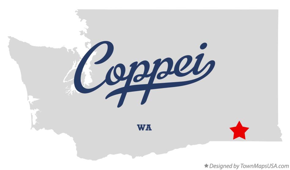 Map of Coppei Washington WA