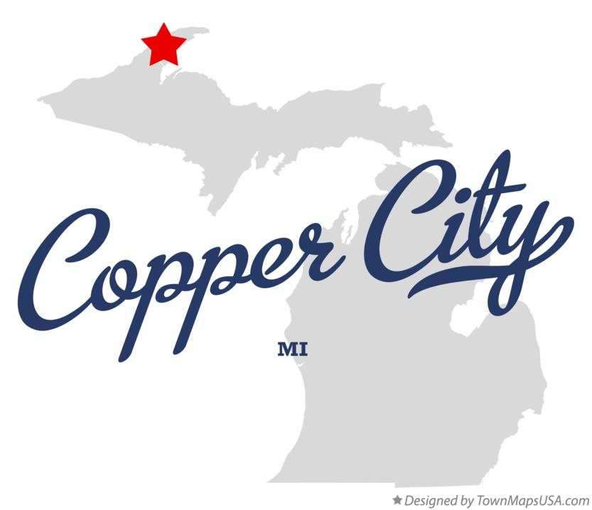 Map of Copper City Michigan MI