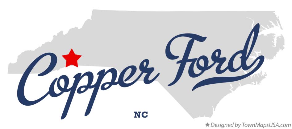 Map of Copper Ford North Carolina NC