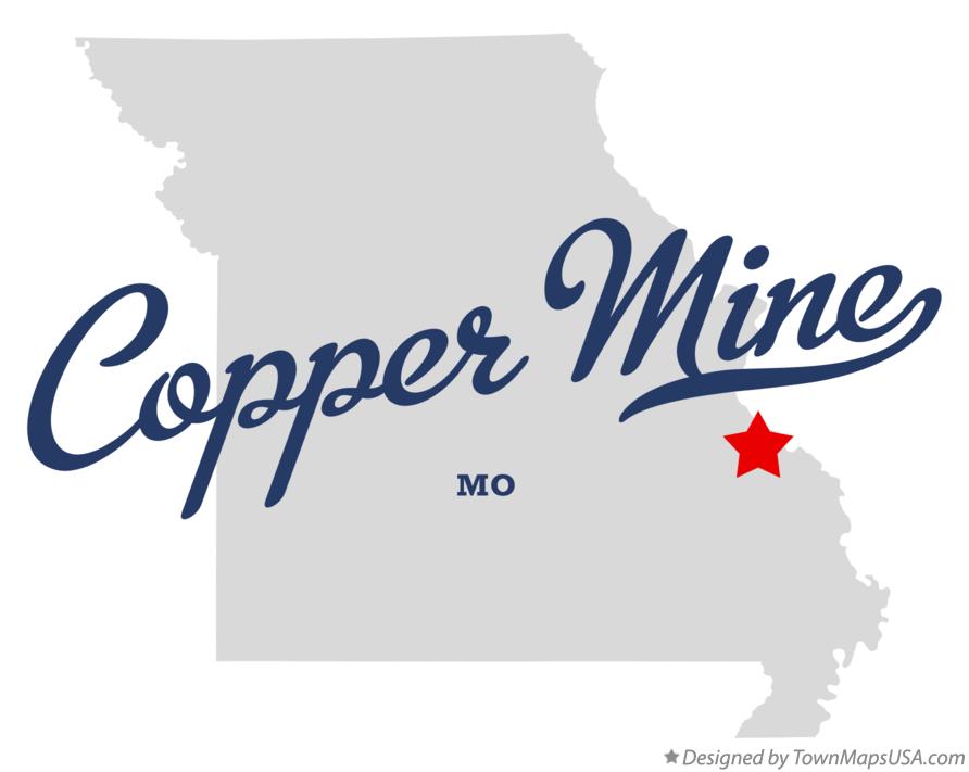Map of Copper Mine Missouri MO