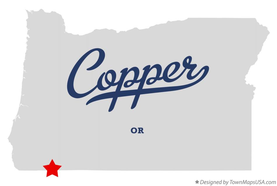 Map of Copper Oregon OR