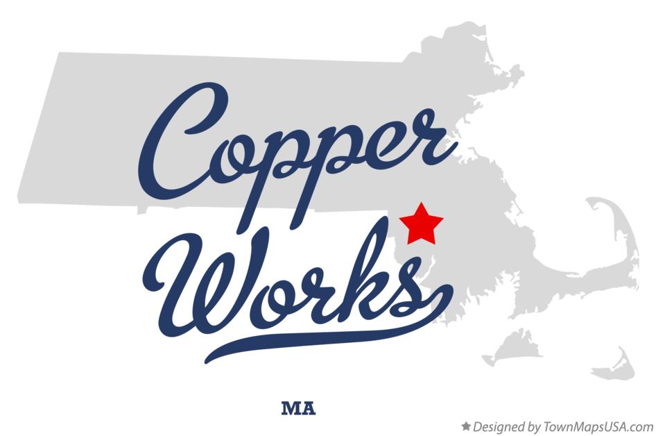 Map of Copper Works Massachusetts MA