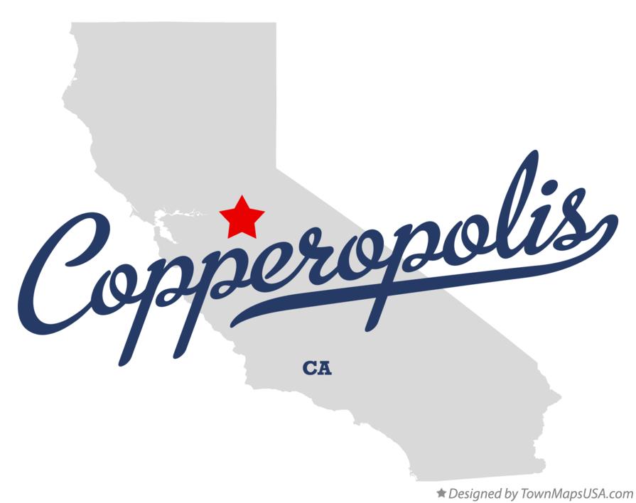 Map of Copperopolis California CA