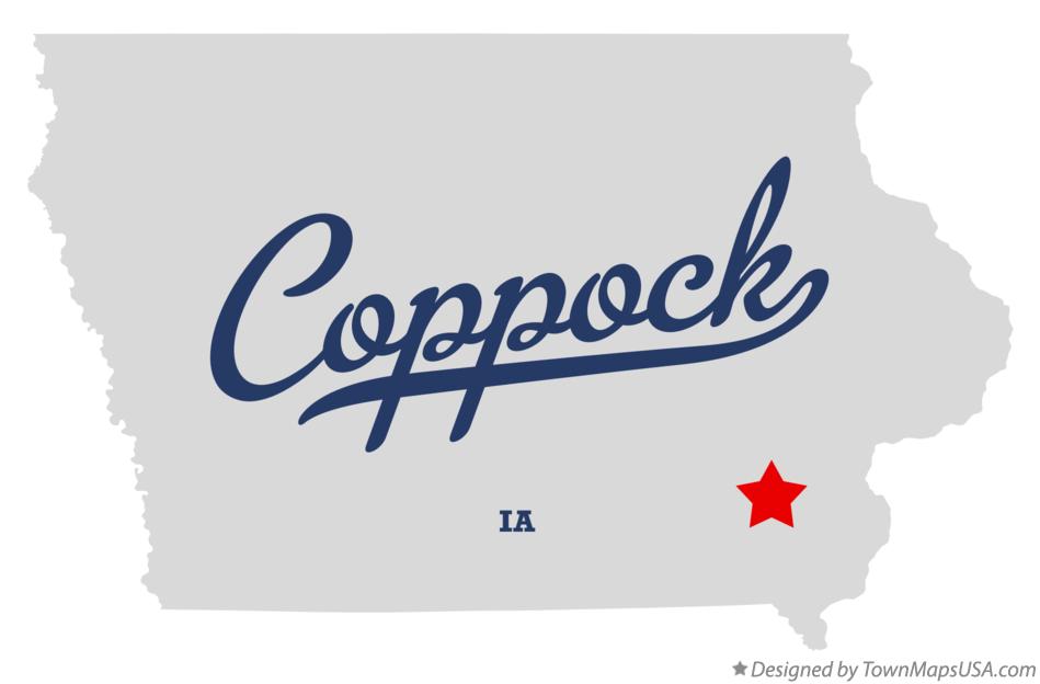Map of Coppock Iowa IA