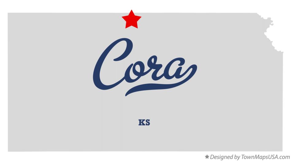 Map of Cora Kansas KS