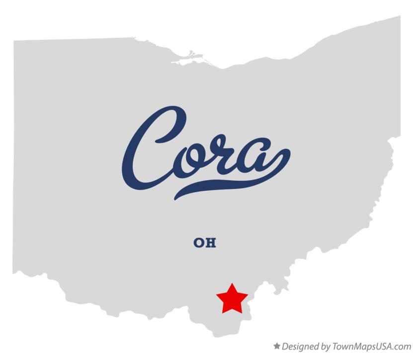 Map of Cora Ohio OH