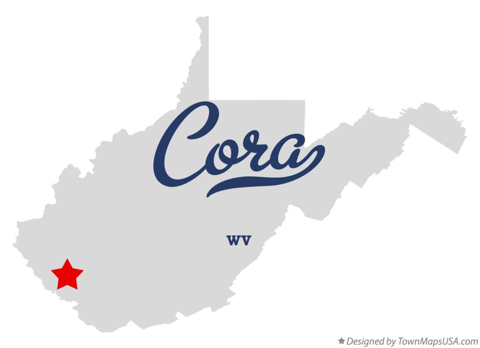 Map of Cora West Virginia WV