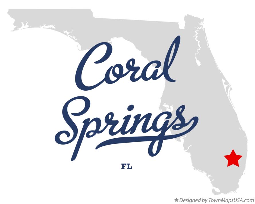 Map of Coral Springs Florida FL