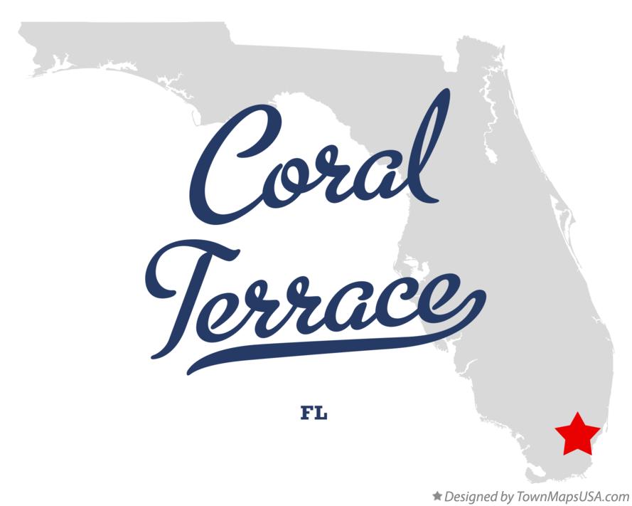 Map of Coral Terrace Florida FL