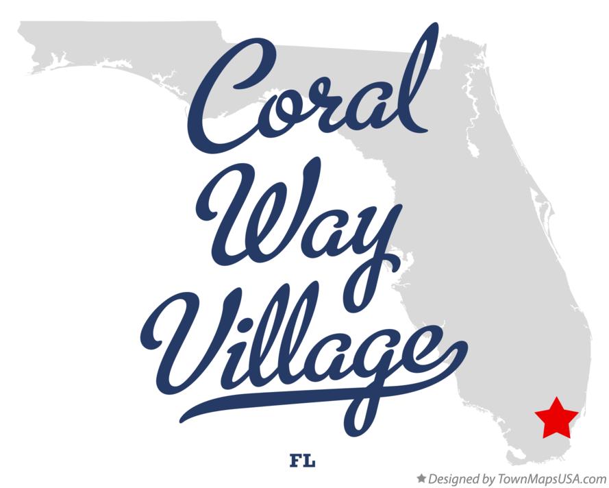 Map of Coral Way Village Florida FL