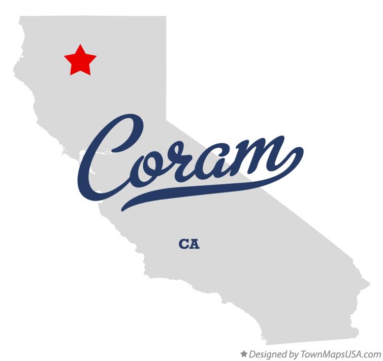 Map of Coram California CA