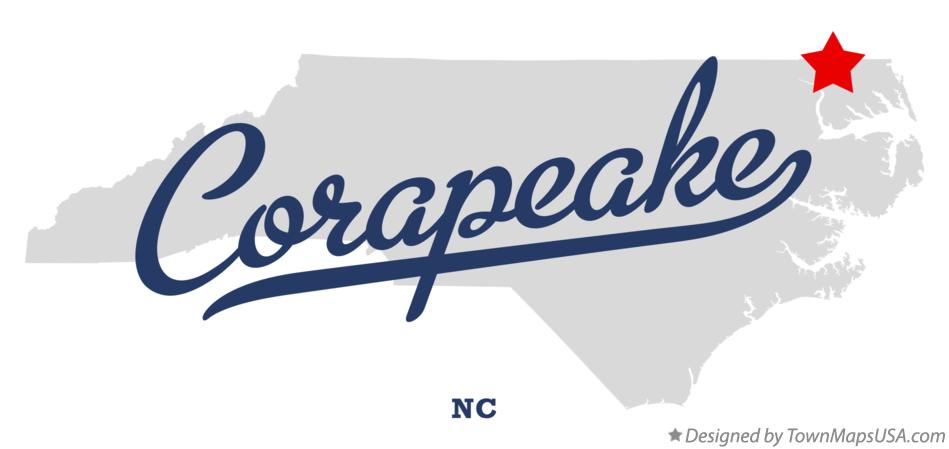Map of Corapeake North Carolina NC