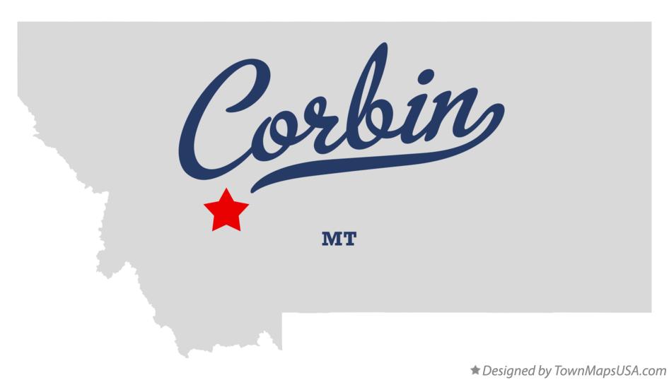 Map of Corbin Montana MT