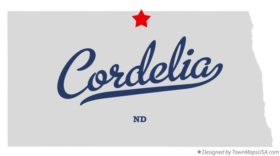Map of Cordelia North Dakota ND