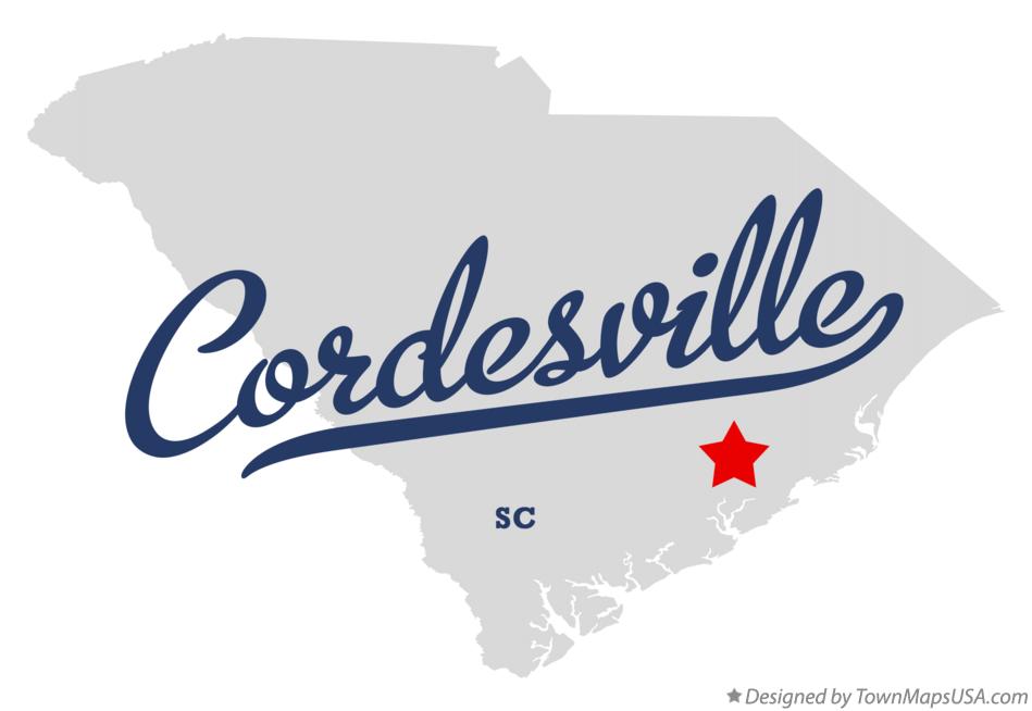 Map of Cordesville South Carolina SC