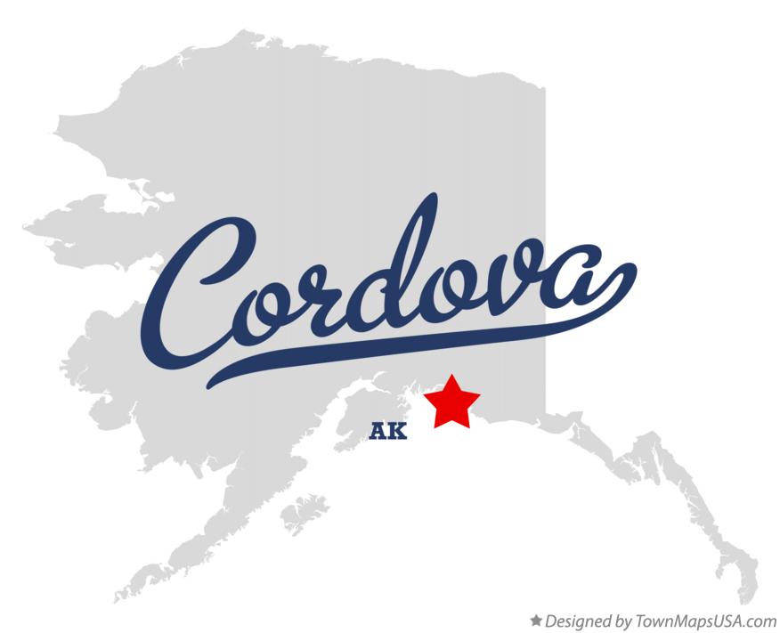 Map of Cordova Alaska AK