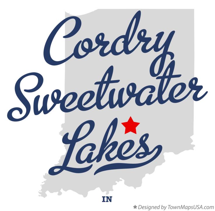 Map of Cordry Sweetwater Lakes Indiana IN