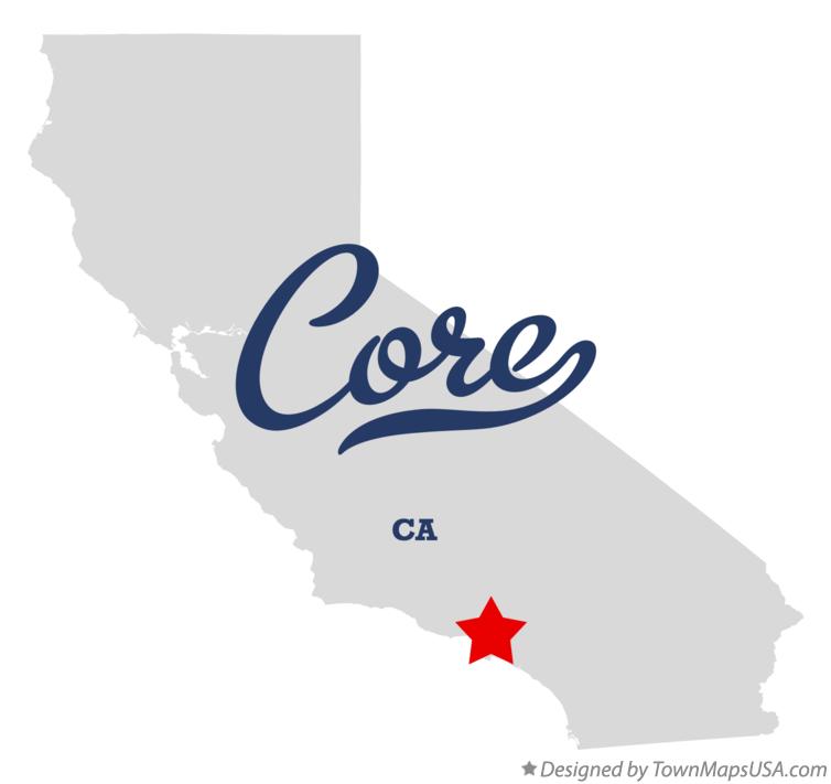 Map of Core California CA