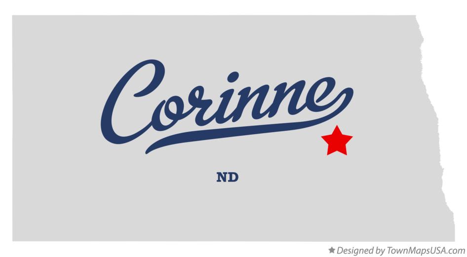 Map of Corinne North Dakota ND