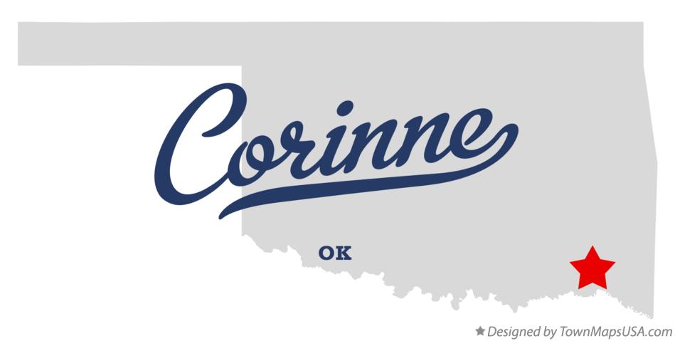 Map of Corinne Oklahoma OK