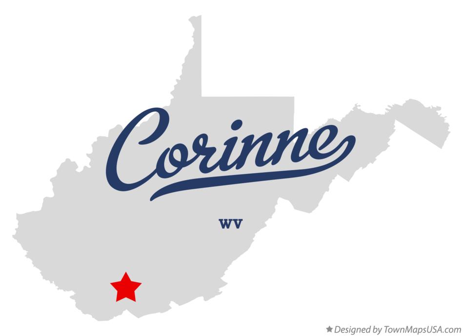 Map of Corinne West Virginia WV