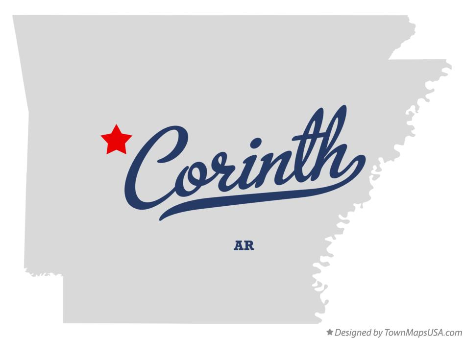 Map of Corinth Arkansas AR