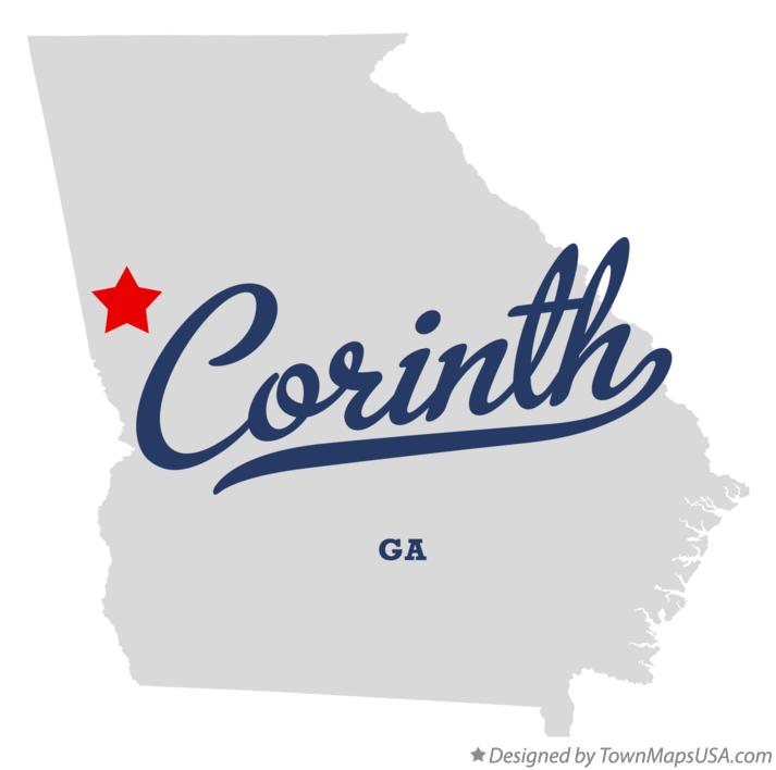 Map of Corinth Georgia GA