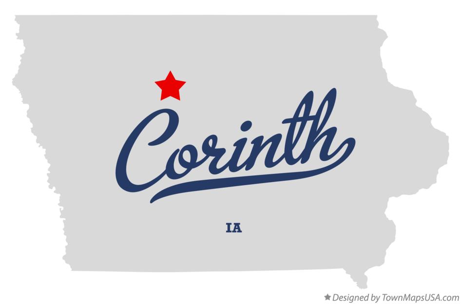 Map of Corinth Iowa IA