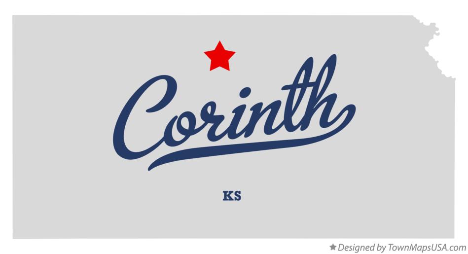 Map of Corinth Kansas KS