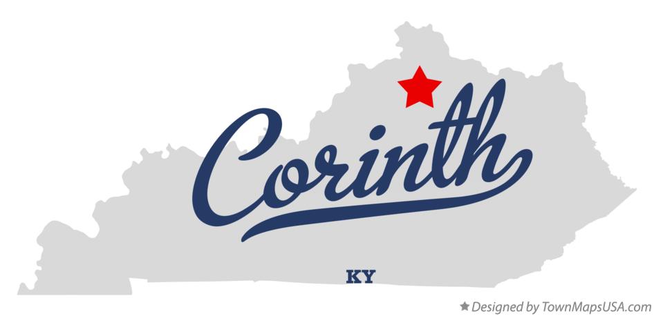 Map of Corinth Kentucky KY