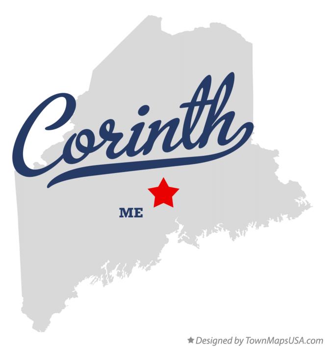 Map of Corinth Maine ME