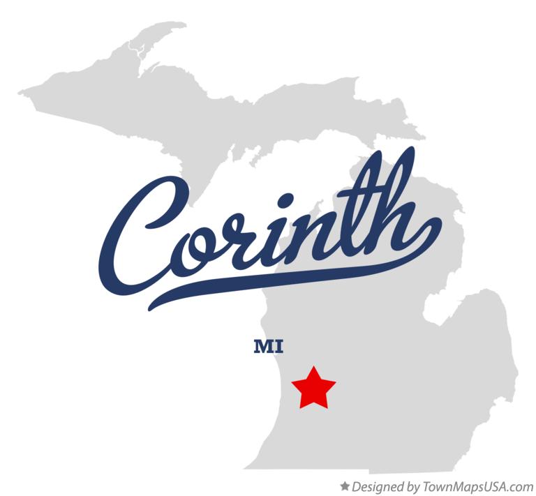 Map of Corinth Michigan MI