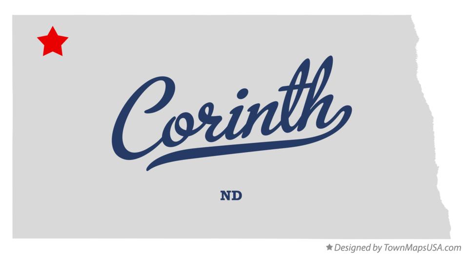 Map of Corinth North Dakota ND